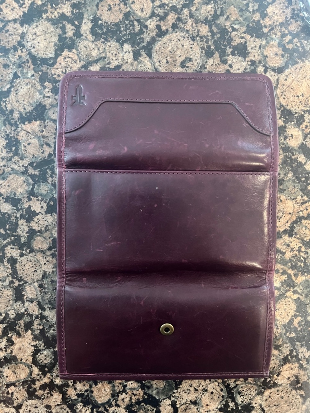 Frye Plum Leather Trifold Wallet - Picture 7 of 7
